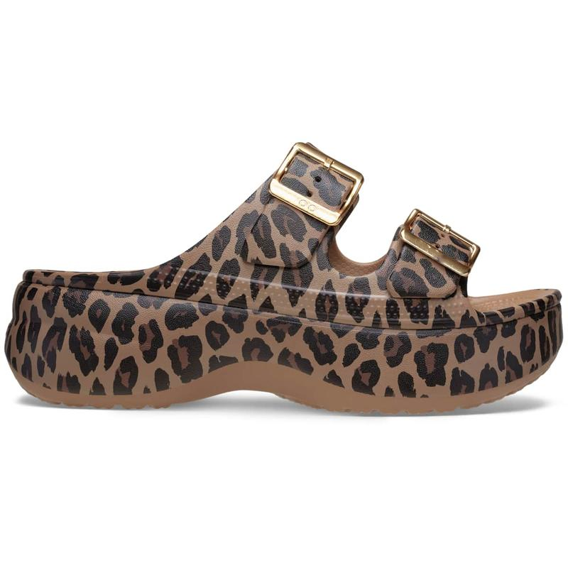 Bestideasell Women's Saturday Metallic Buckle Platform Sandals