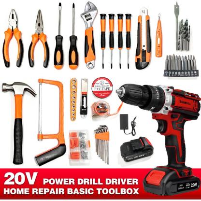 Bestideasell 128 Piece Power Tool Combo Kits with 21V Cordless Drill