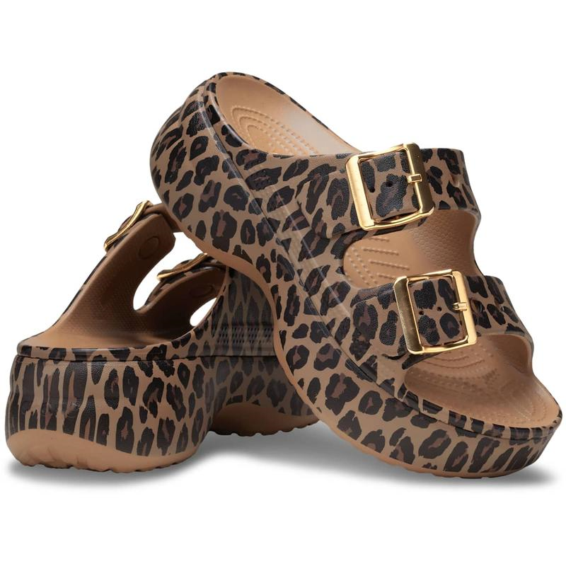 Bestideasell Women's Saturday Metallic Buckle Platform Sandals