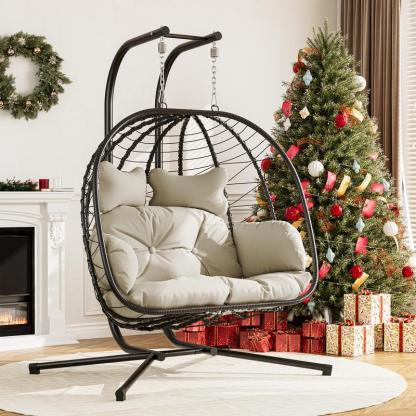 Bestideasell© Double Hanging Egg Chair