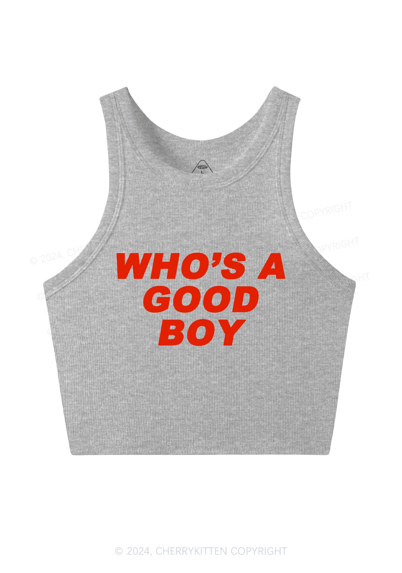 Who's A Good Boy Y2K Crop Tank Top 