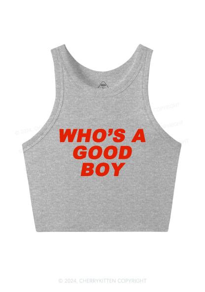 Who's A Good Boy Y2K Crop Tank Top 