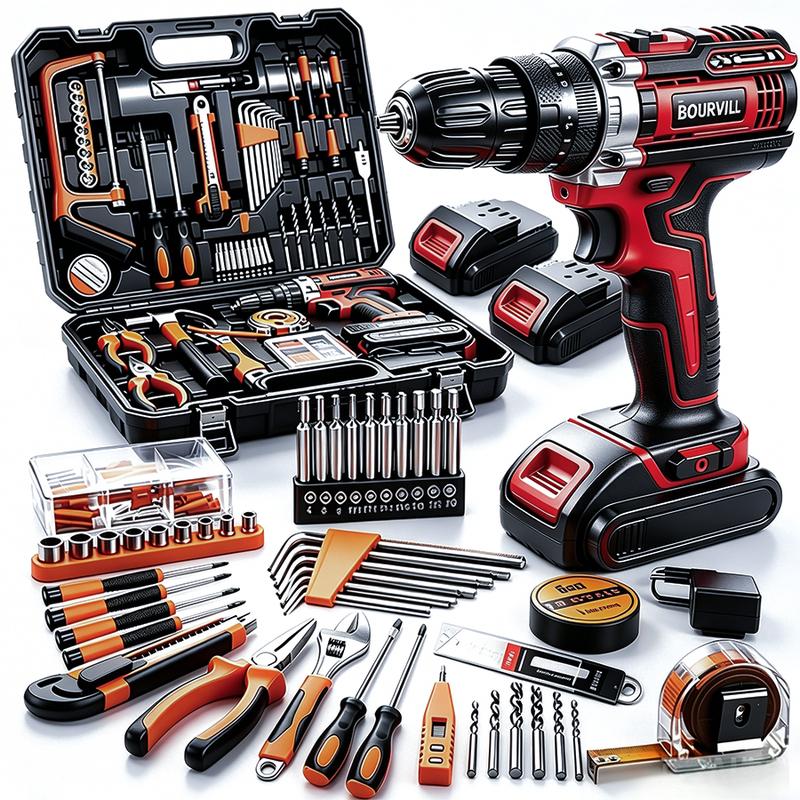 Bestideasell 128 Piece Power Tool Combo Kits with 21V Cordless Drill