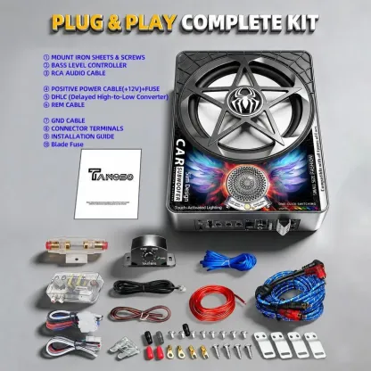 Bestideasell 3000W Ultra-thin Car Subwoofer Set