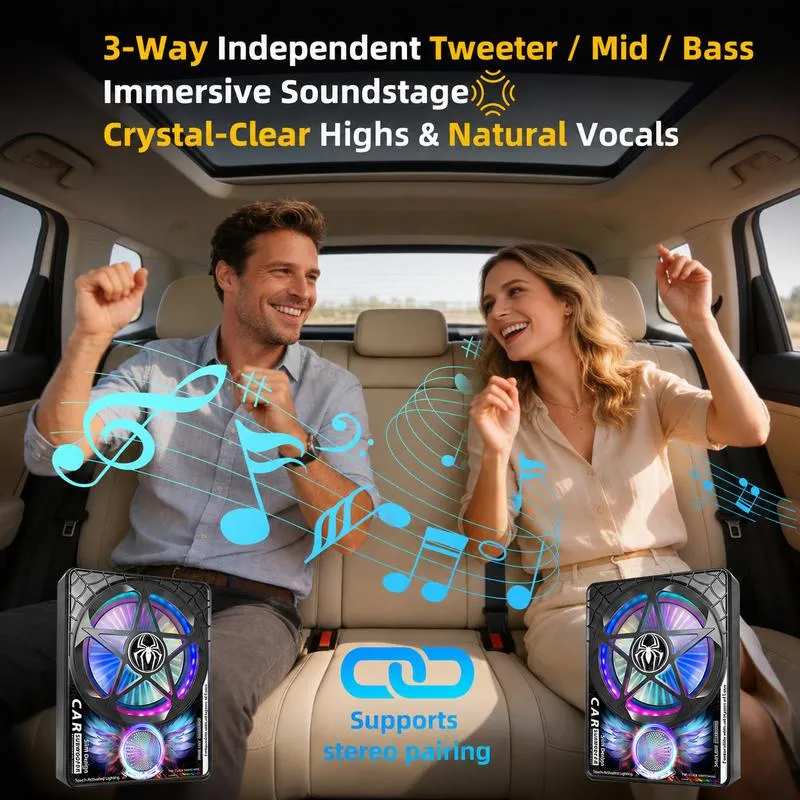 Bestideasell 3000W Ultra-thin Car Subwoofer Set