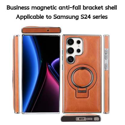 Premium PU Leather Case with Magnetic Stand for Samsung