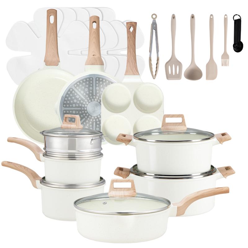 Bestideasell Ceramic Granite Cookware Set (25-Piece Kit)