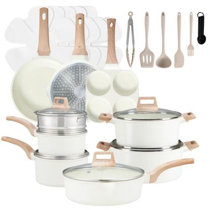 Bestideasell Ceramic Granite Cookware Set (25-Piece Kit)