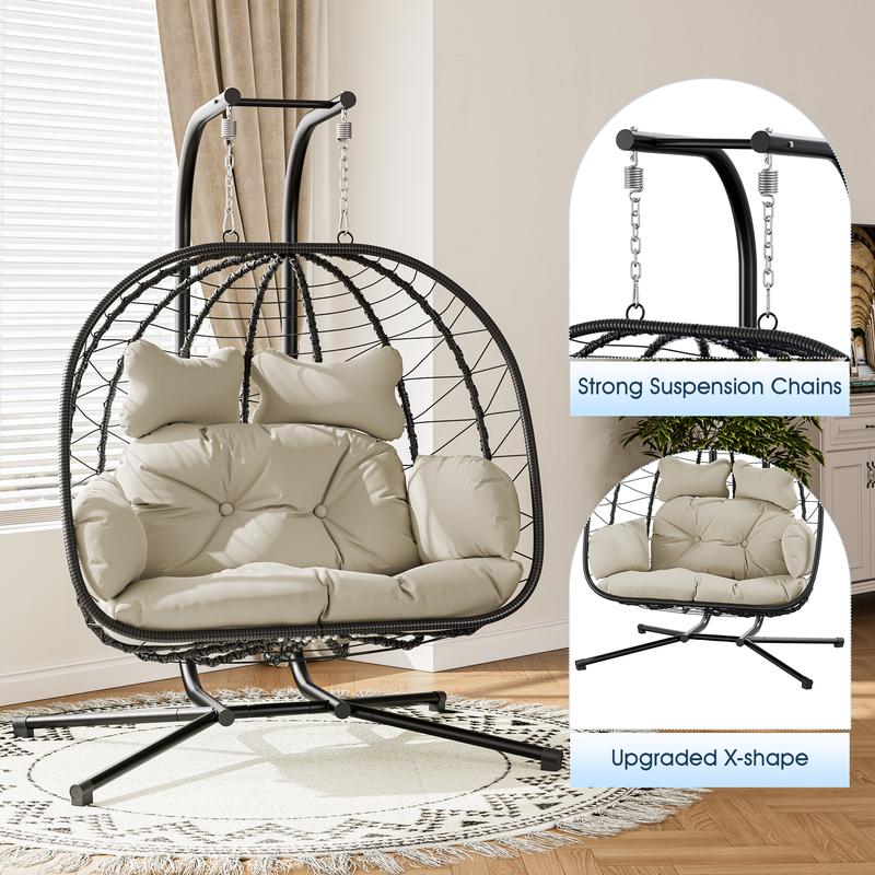 Bestideasell© Double Hanging Egg Chair