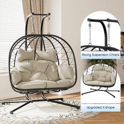 Bestideasell© Double Hanging Egg Chair