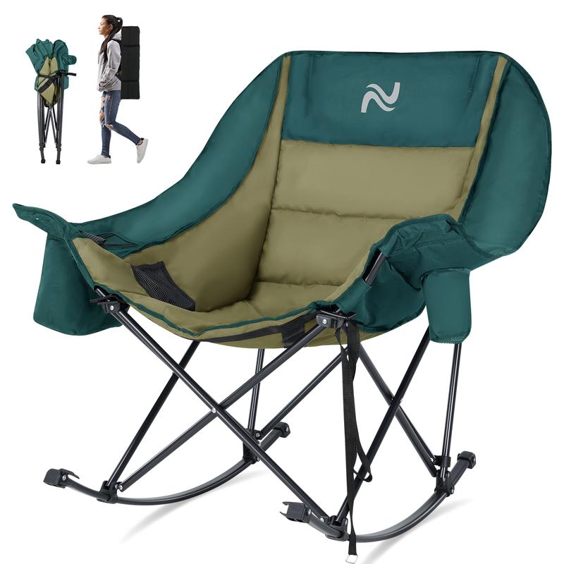 🔥HOT SALE🔥Oversized Rocking Camping Chair - Duty 400 LBS 