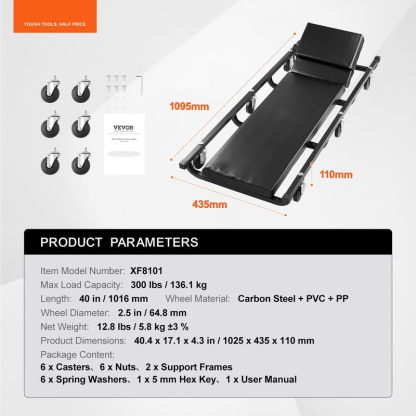 The Perfect Father's Day Gift - 36 in Auto Repair Mechanic Tool300 lbs Load 