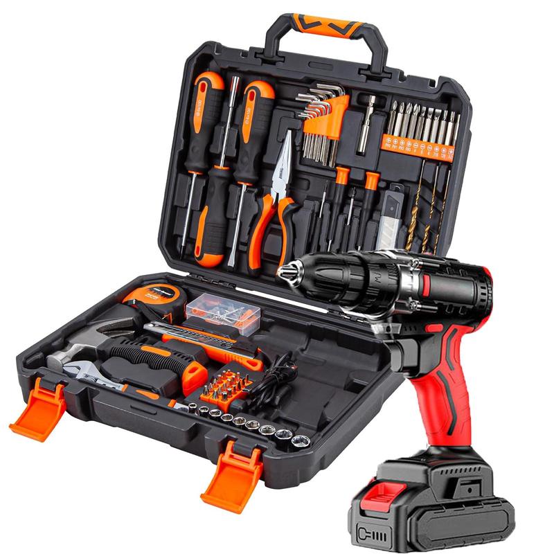 Bestideasell 128 Piece Power Tool Combo Kits with 21V Cordless Drill