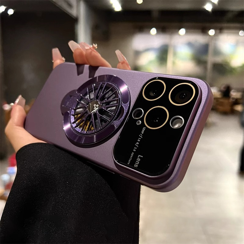 High-grade Rotating Gyroscope Magnetic Bracket Anti-fall Mobile Phone Case for iPhone