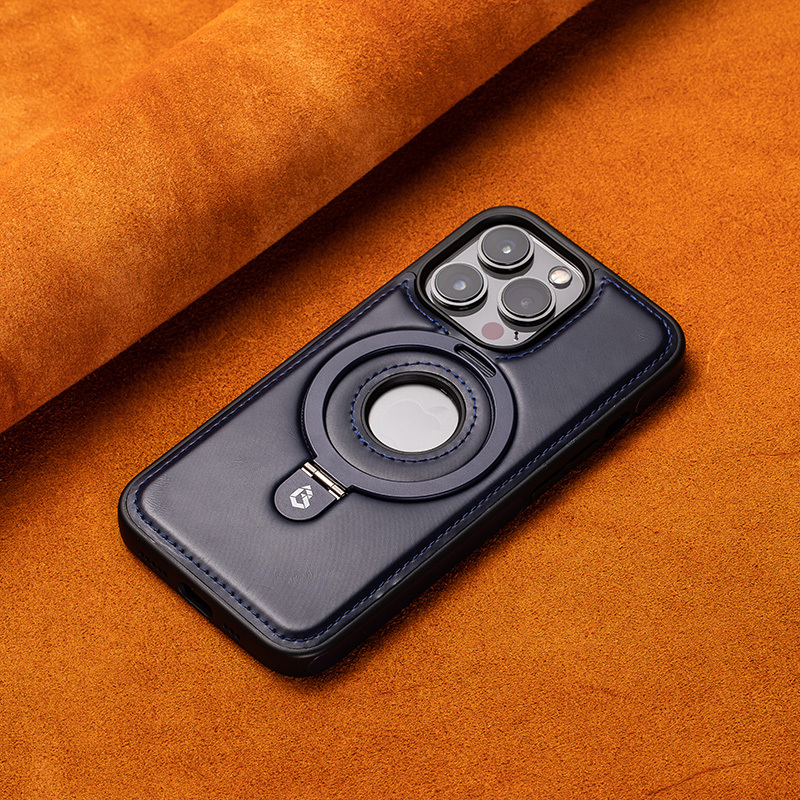 Leather Magsafe Bracket Mobile Phone Case for iPhone