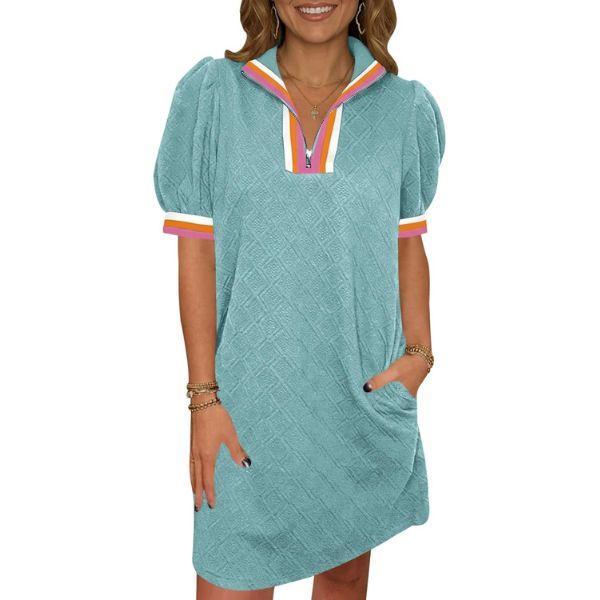 Women's Summer Puff Sleeve Mini Dress