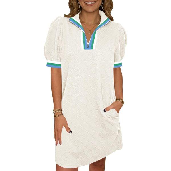 Women's Summer Puff Sleeve Mini Dress