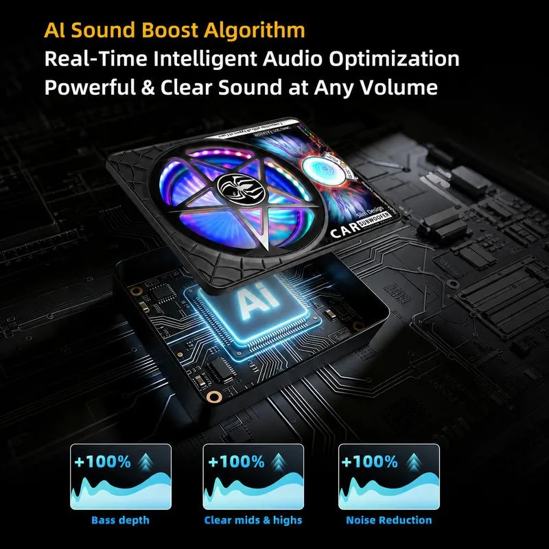 Bestideasell 3000W Ultra-thin Car Subwoofer Set