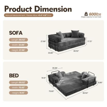Bestideasell Boneless Sofa Bed