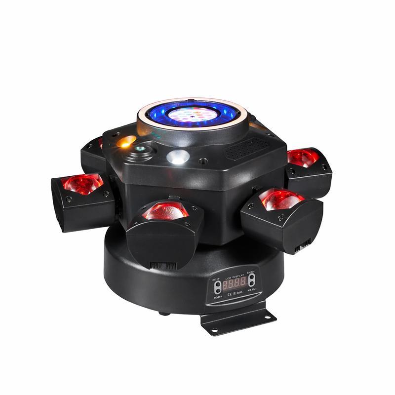 6-in-1 LED RGBW 6 Arms DJ Lights for Parties Support DMX-512