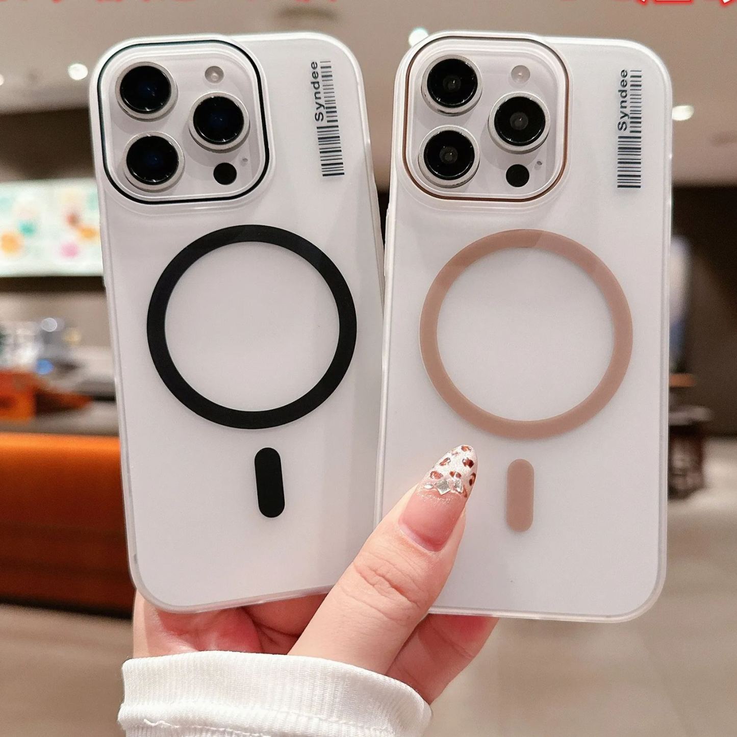Skin-feel Matte Transparent Magsafe Mobile Phone Case for Apple iPhone
