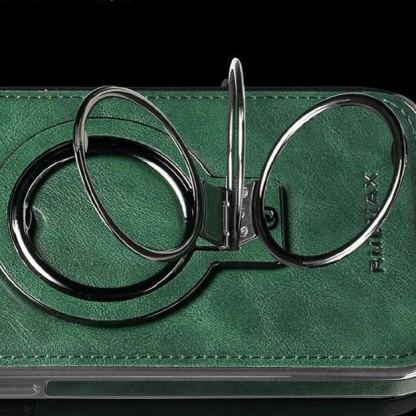 Leather Business Magsafe Bracket Mobile Phone Case for iPhone