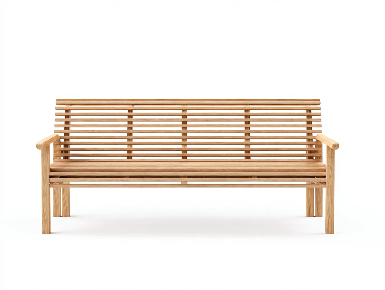 Banc de jardin - bois - 155x62x86 cm - bois clair - style minimaliste-Roomuphaus