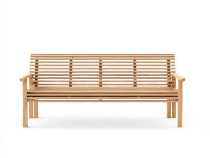 Banc de jardin - bois - 155x62x86 cm - bois clair - style minimaliste-Roomuphaus