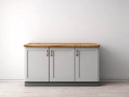 Buffet-Bois massif-MDF-140 x 45 x 85 cm-blanc-naturel-style campagne moderne-Roomuphaus