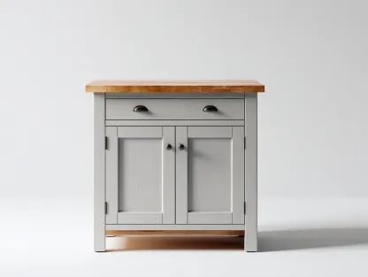 Buffet-Bois massif-MDF-82 x 42 x 88 cm-blanc-naturel-style campagne moderne-Roomuphaus