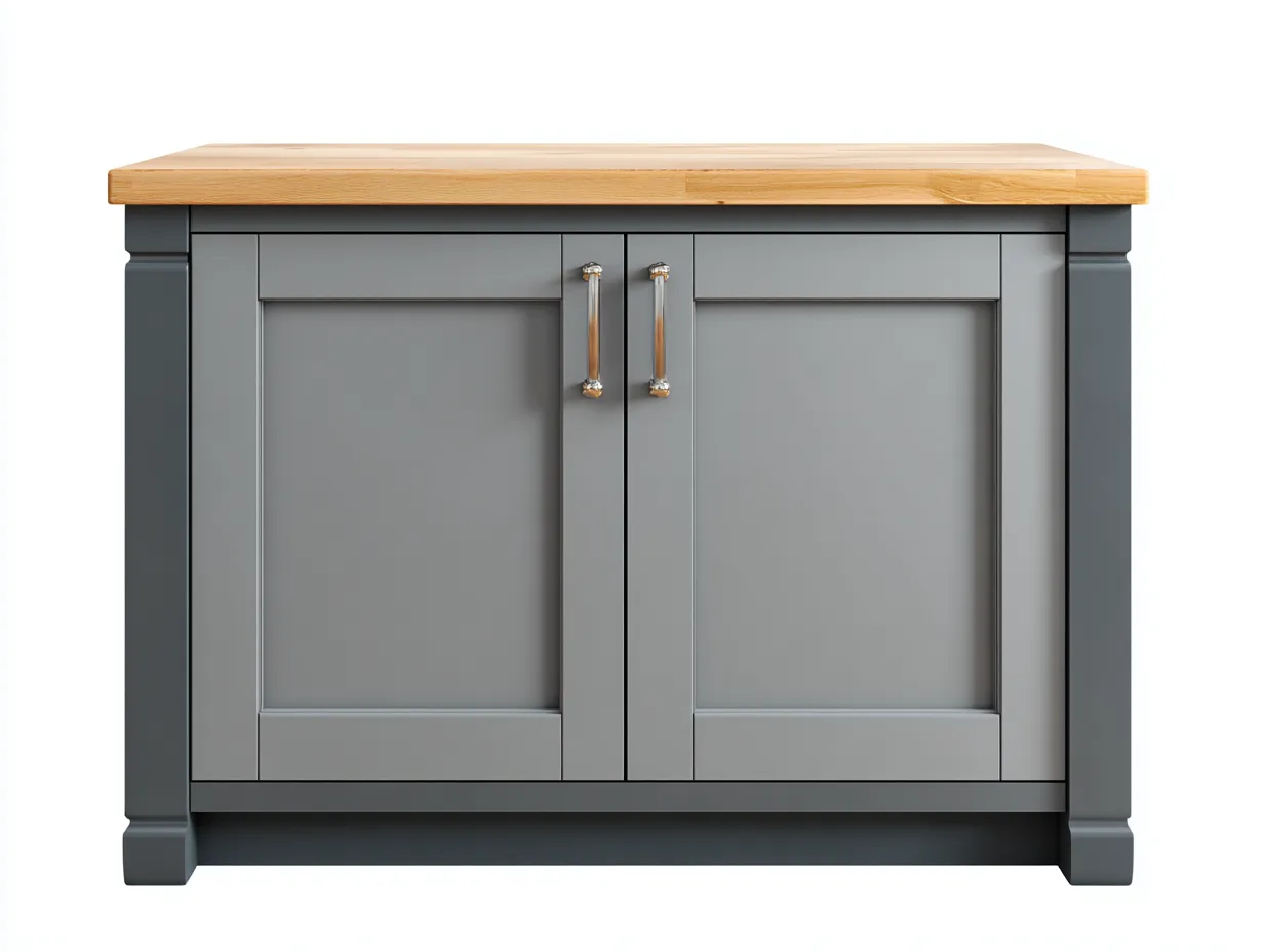 Buffet-Bois massif-MDF-110 x 47 x 86 cm-gris-naturel-style campagne moderne-Roomuphaus