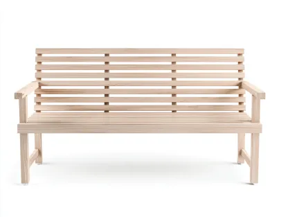 Banc de jardin - bois - 160x64x88 cm - bois clair - style minimaliste-Roomuphaus