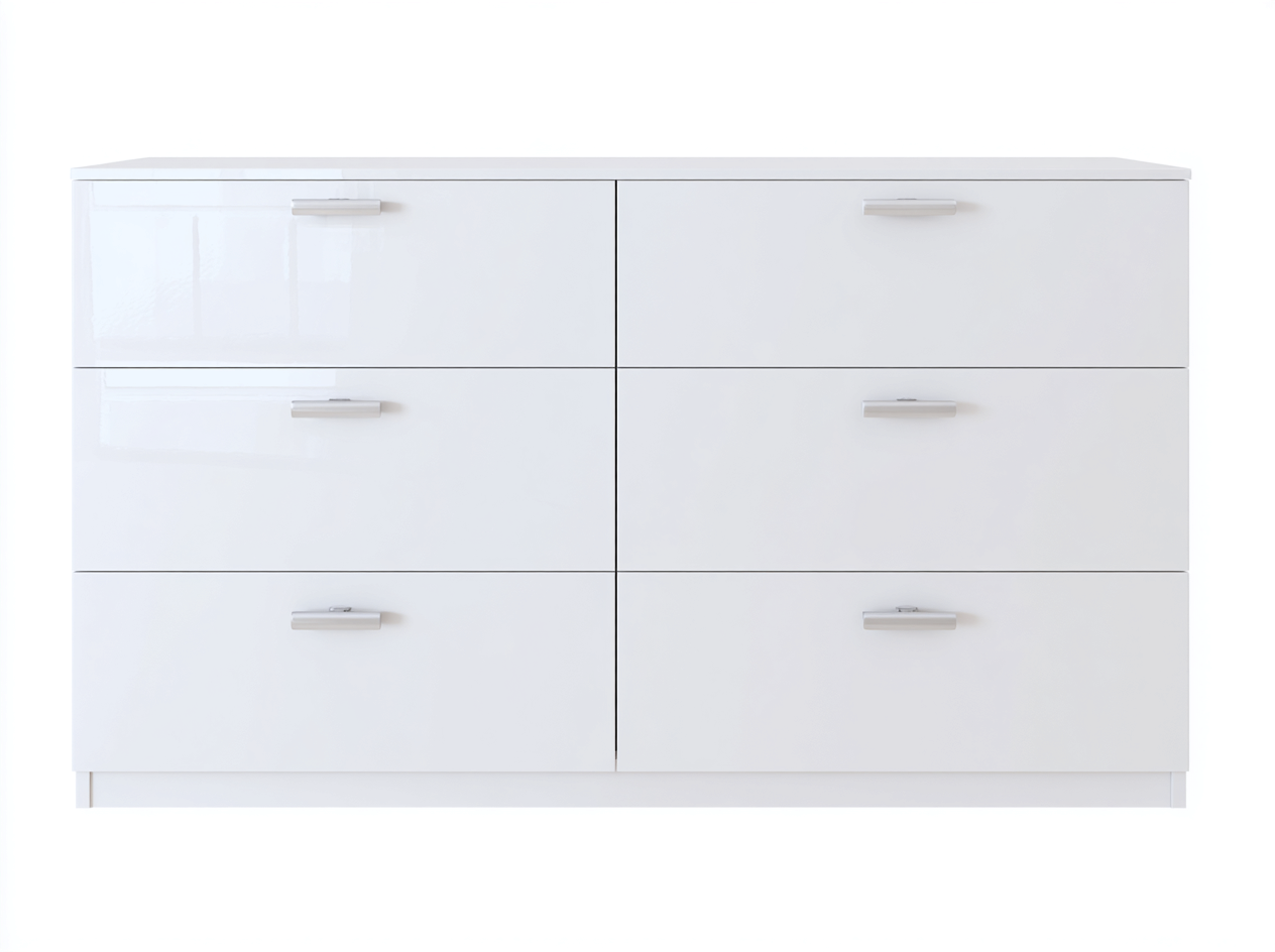 Commode - MDF - 118 x 39 x 76 cm - blanc - style moderne-Nestgetbay