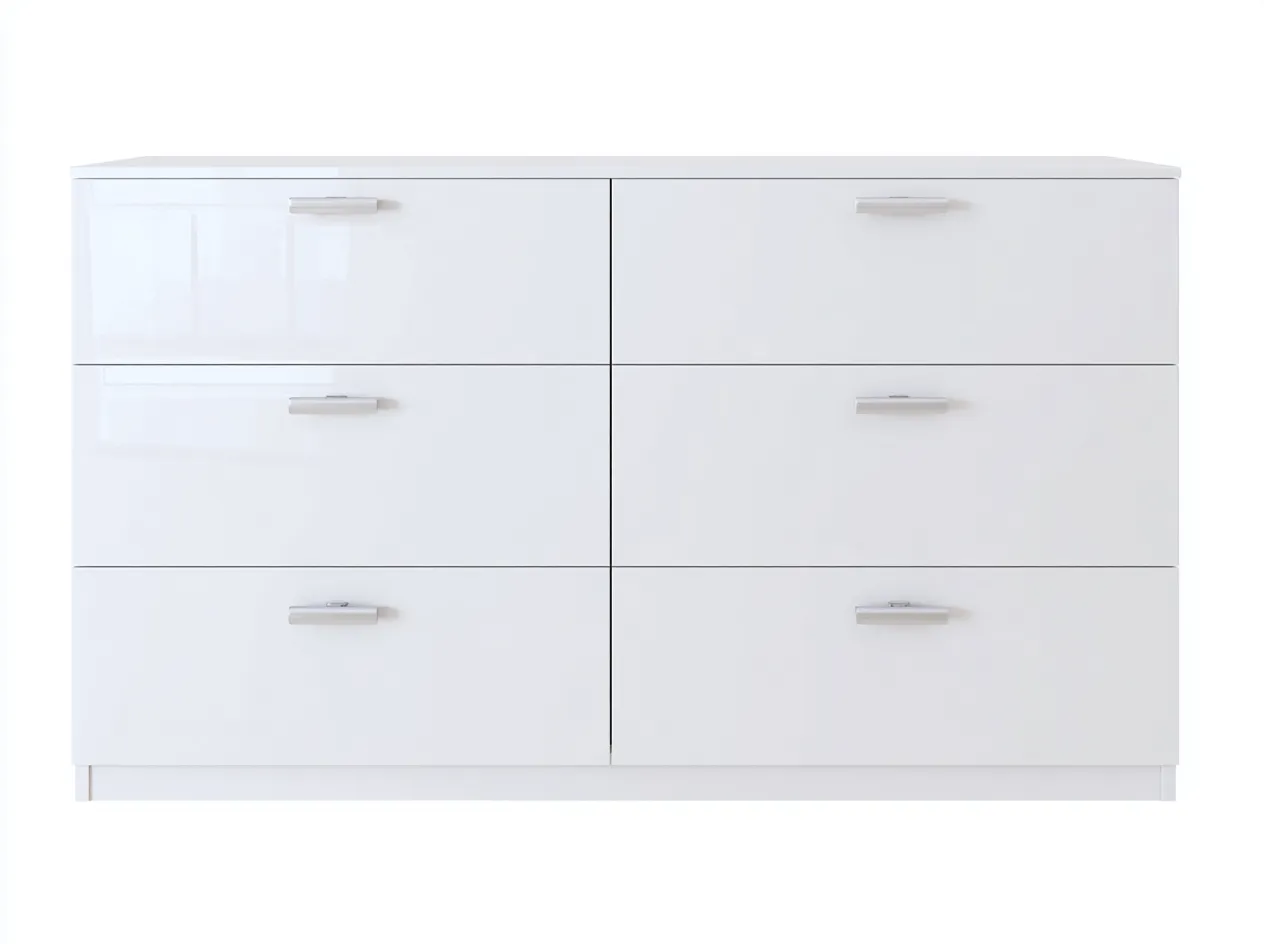 Commode - MDF - 118 x 39 x 76 cm - blanc - style moderne-Nestgetbay