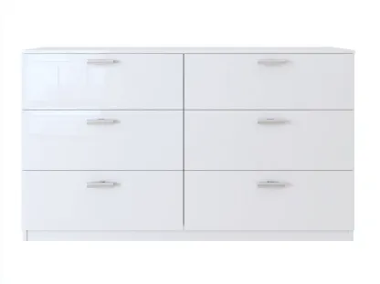 Commode - MDF - 118 x 39 x 76 cm - blanc - style moderne-Nestgetbay