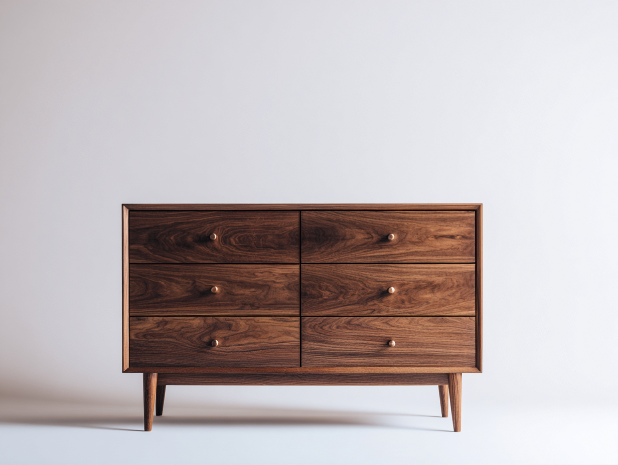 Commode - bois massif-MDF - 132 x 43 x 80 cm - brun - style moderne-Nestgetbay