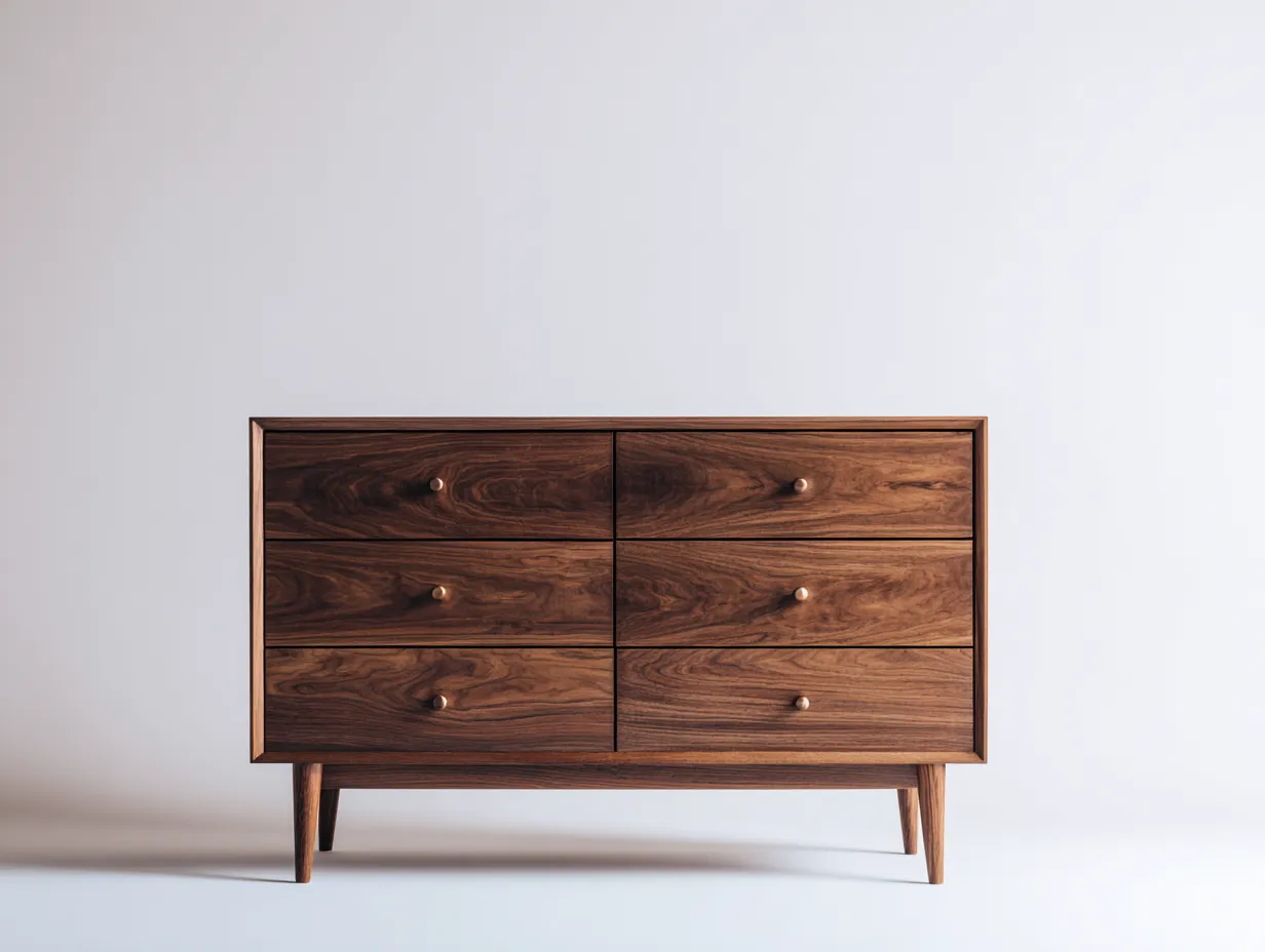 Commode - bois massif-MDF - 132 x 43 x 80 cm - brun - style moderne-Nestgetbay