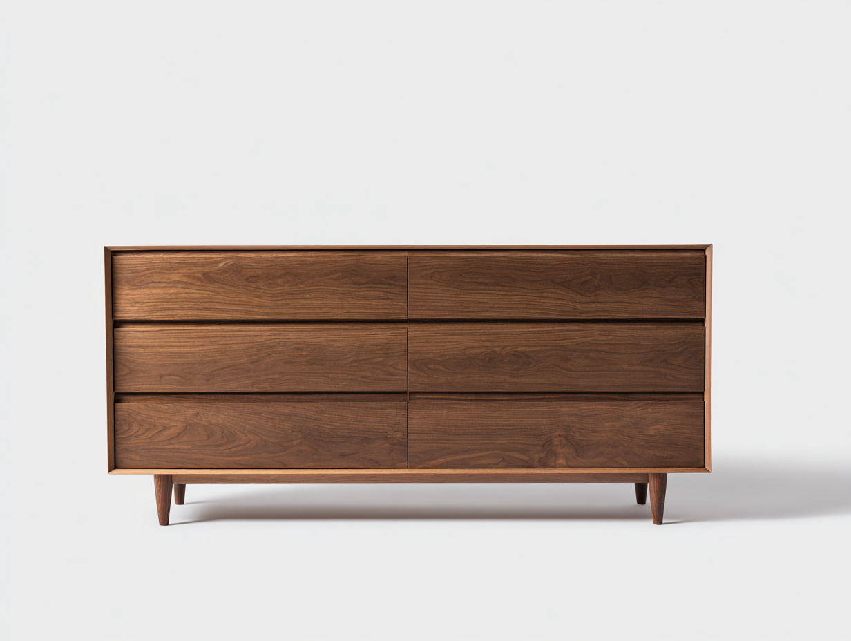 Commode - bois massif-MDF - 150 x 45 x 76 cm - brun - style moderne-Nestgetbay