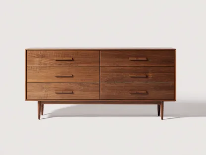 Commode - bois massif-MDF - 148 x 44 x 78 cm - brun - style moderne-Nestgetbay