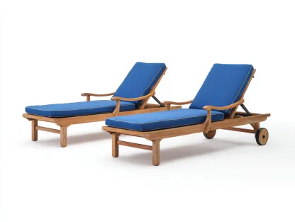 Bain de soleil-Bois-Tissu-198 x 68 x 88 cm-Bleu-Marron-Style moderne-Nestgetbay