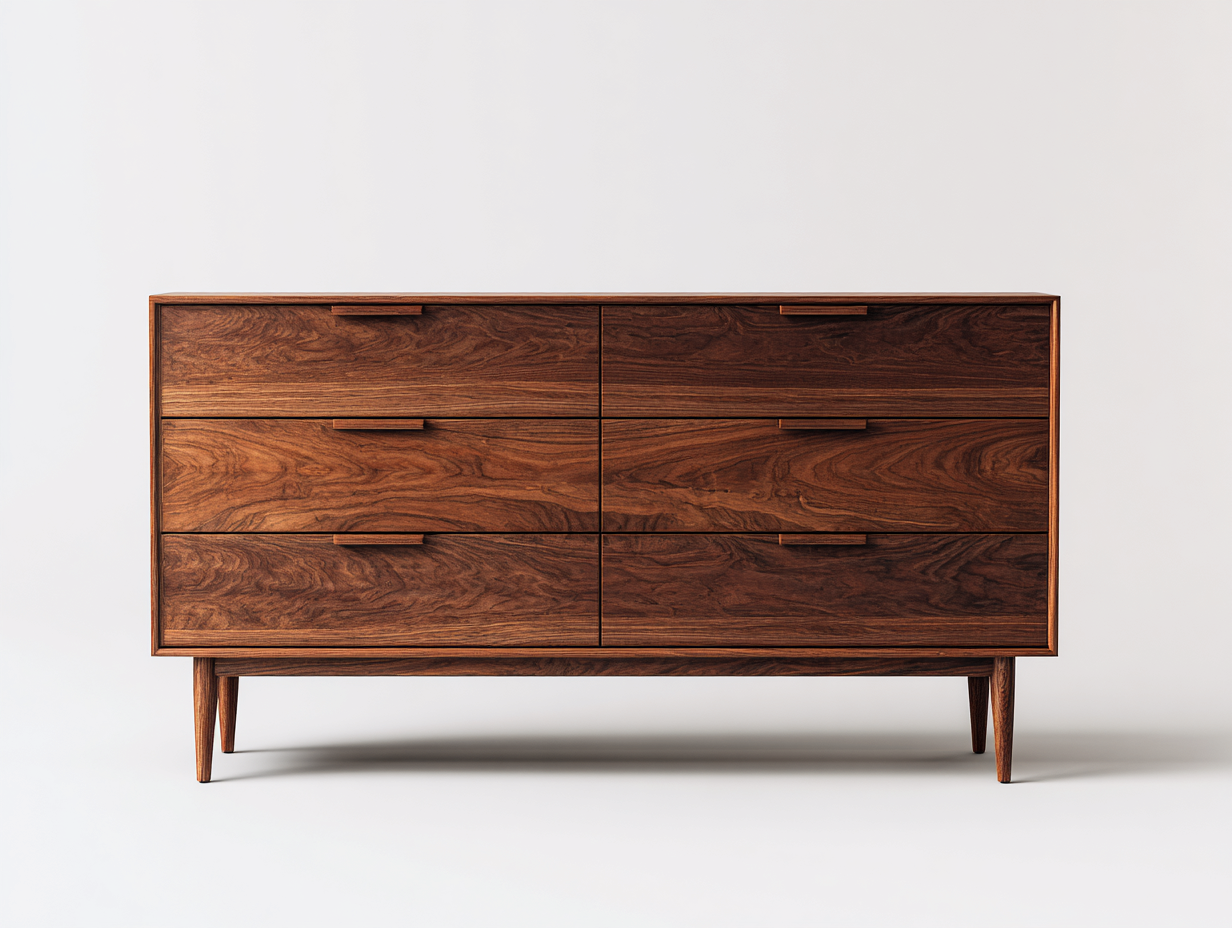 Commode - bois massif-MDF - 156 x 45 x 79 cm - brun - style moderne-Nestgetbay