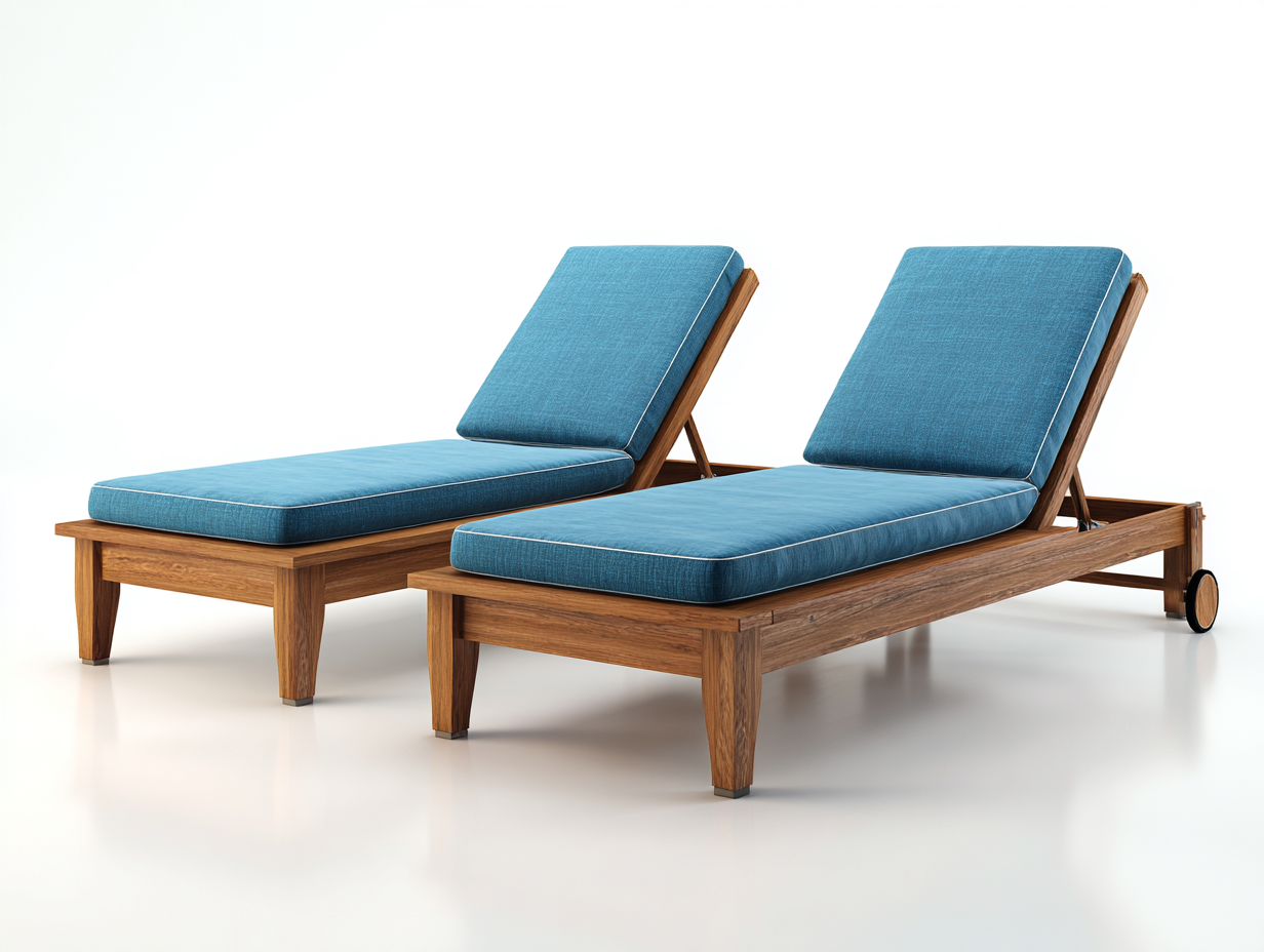 Bain de soleil-Bois-Tissu-203 x 72 x 88 cm-Bleu-Marron-Style moderne-Nestgetbay