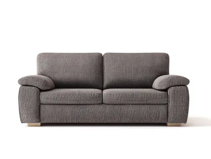 Canapé 2 places - tissu-bois - 176 x 93 x 89 cm - gris taupe - style moderne classique-Nookgetshop