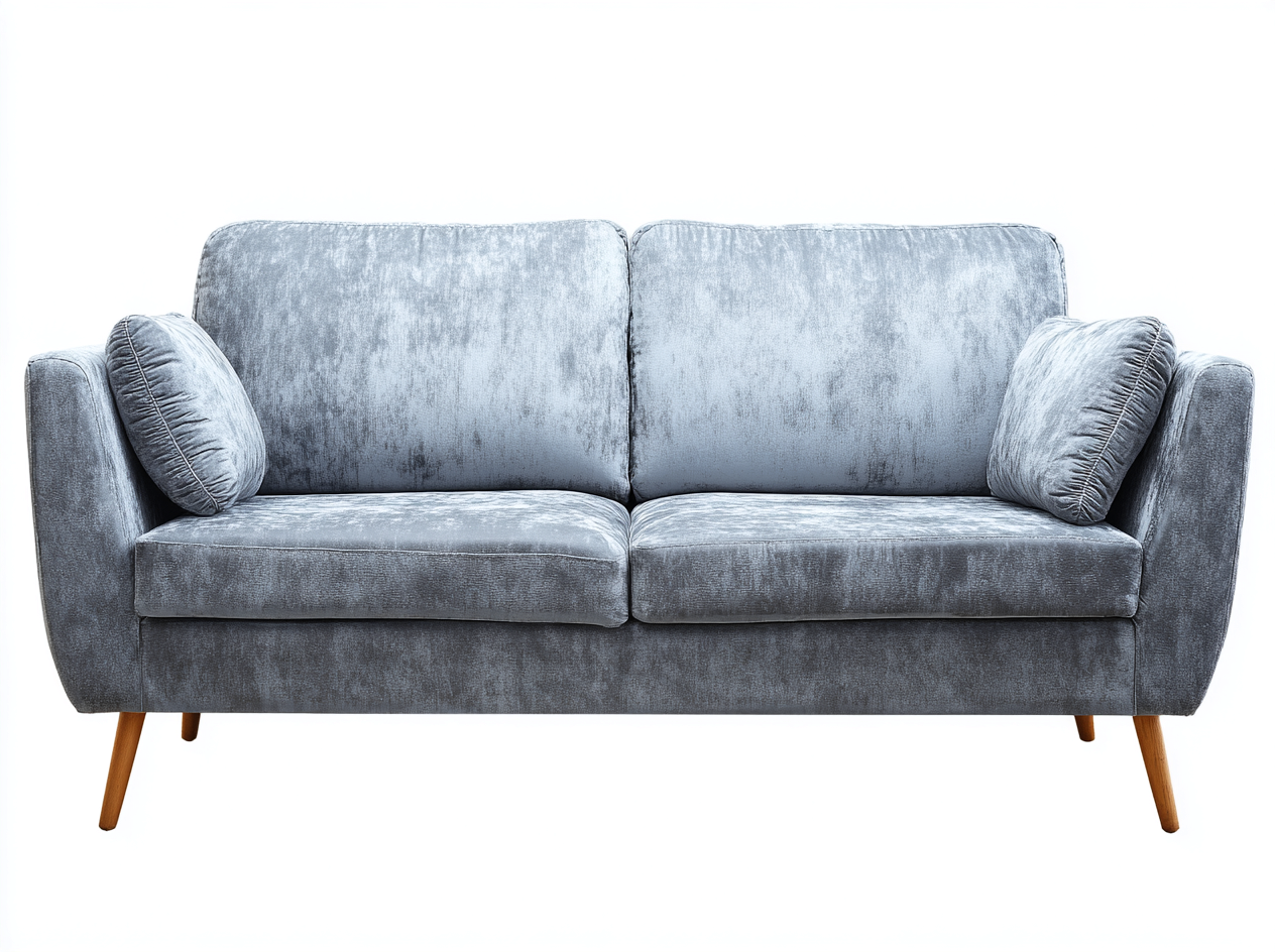 Canapé 2 places - velours-bois - 186 x 91 x 87 cm - gris argenté - style moderne élégant-Nookgetshop