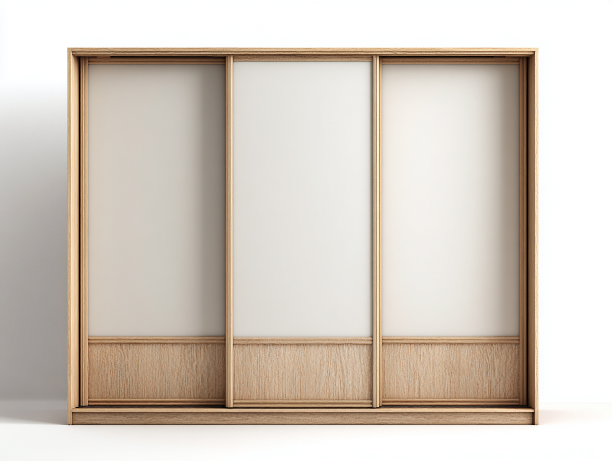 Armoire - bois - 220 x 65 x 210 cm - chêne clair - style contemporain-Nookgetshop