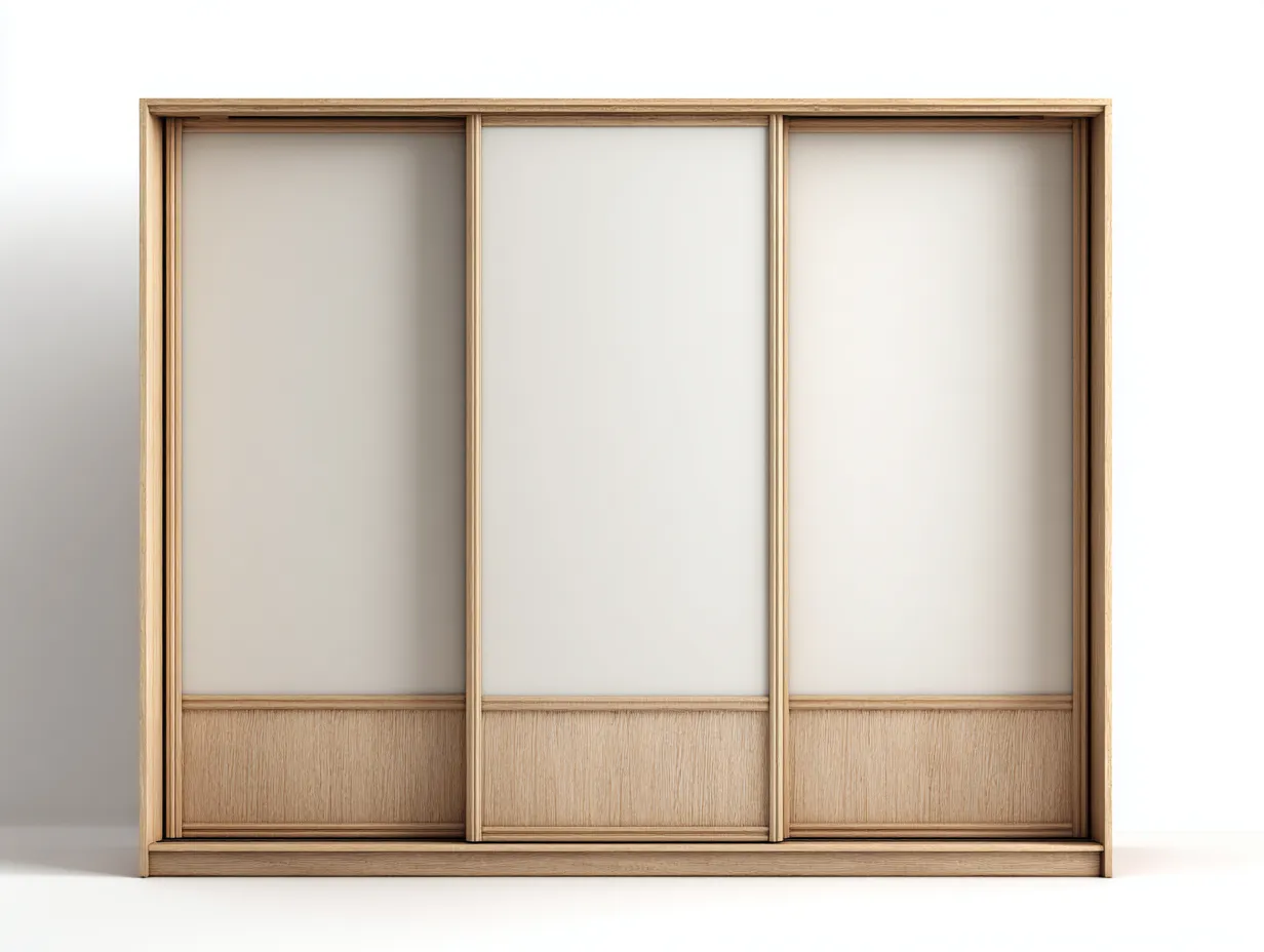 Armoire - bois - 220 x 65 x 210 cm - chêne clair - style contemporain-Nookgetshop