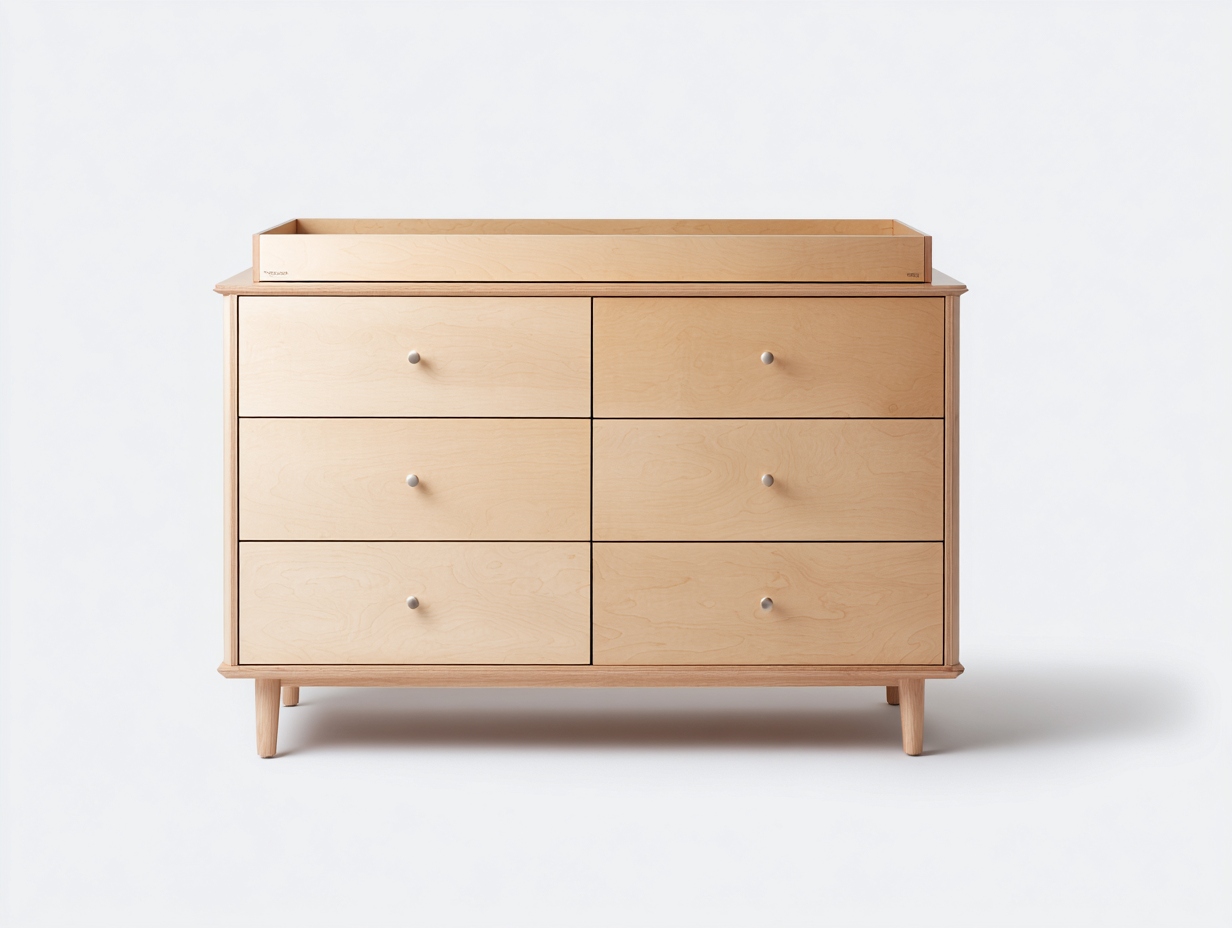 Cómoda-madera-roble-claro-120x50x85 cm-marrón-claro-dormitorio-diseño moderno-Roommynest