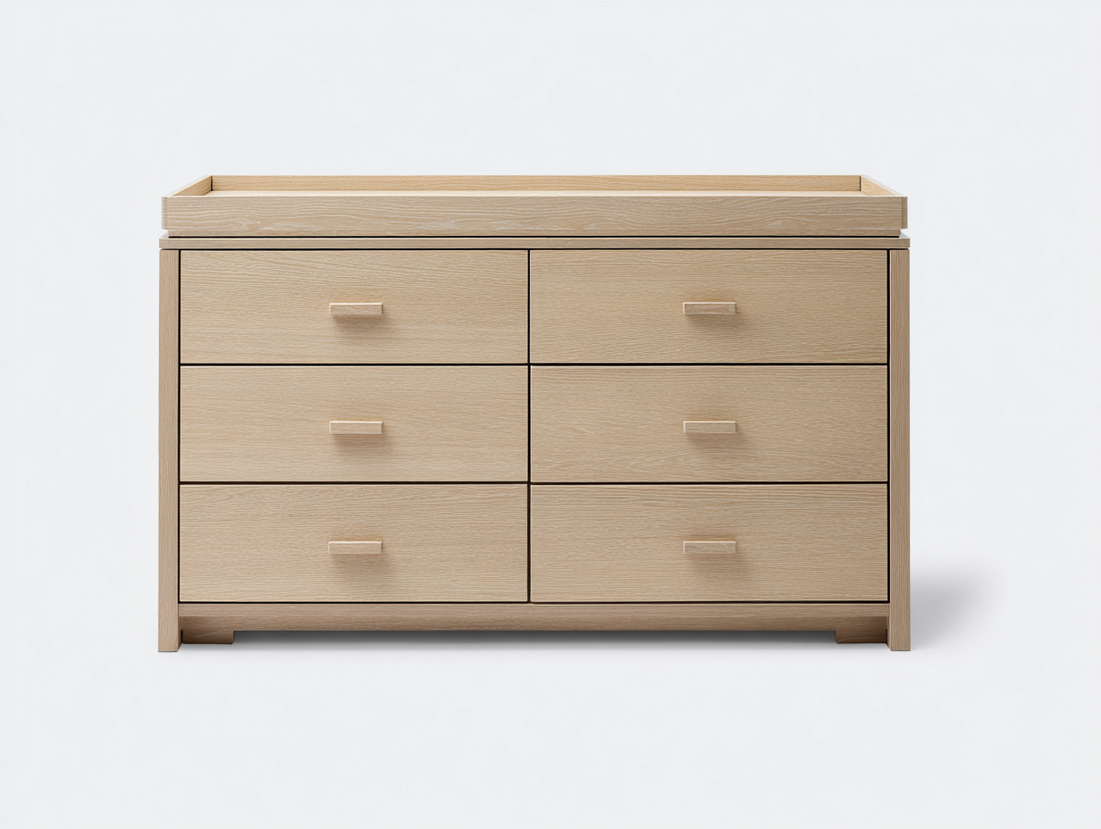 Cómoda-madera-roble-claro-120x50x80 cm-marrón-claro-dormitorio-diseño moderno-Roommynest