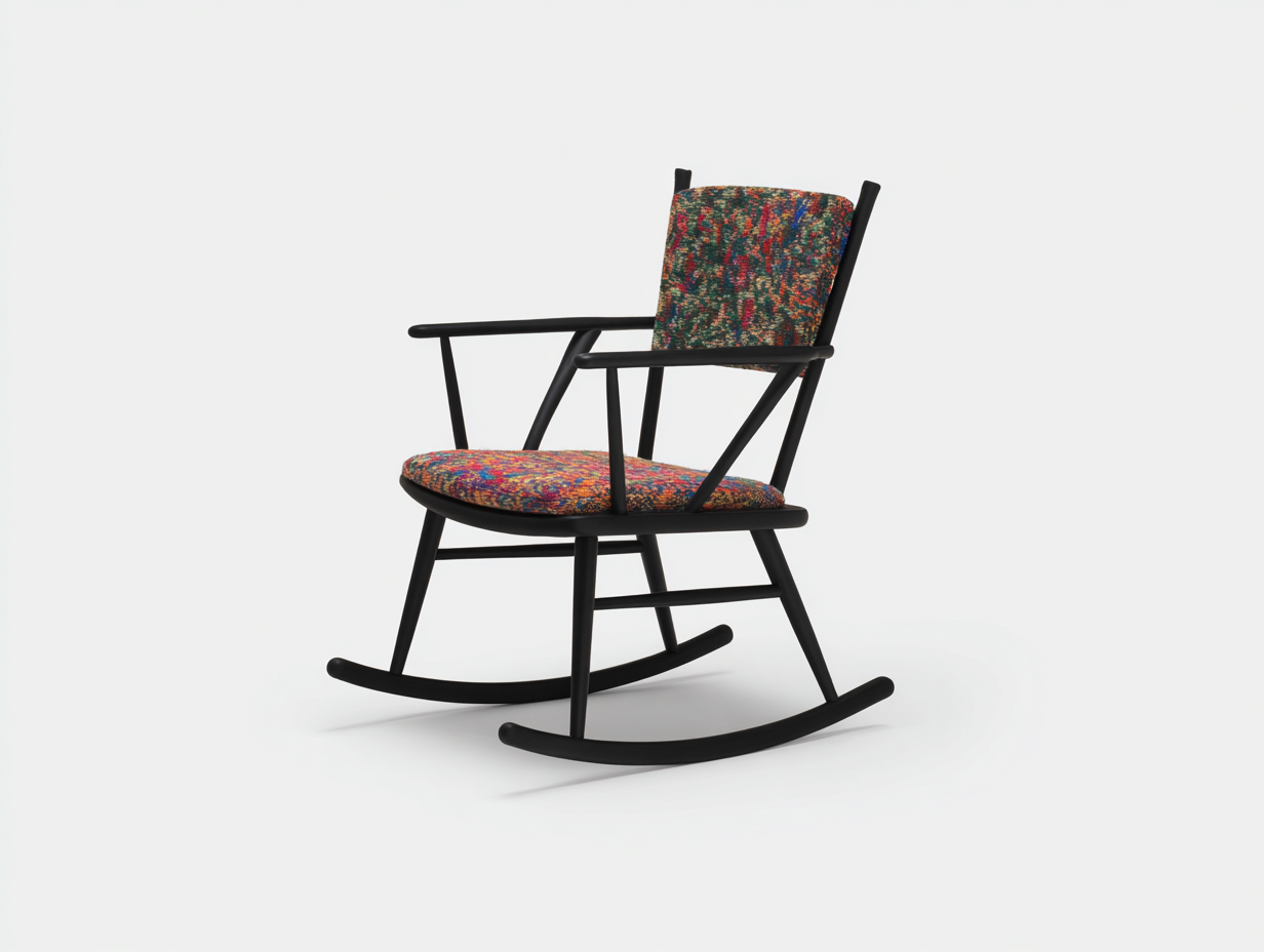 Mecedora tapizada tela multicolor 73x86x91 cm-multicolor-salón-diseño moderno-Roommynest