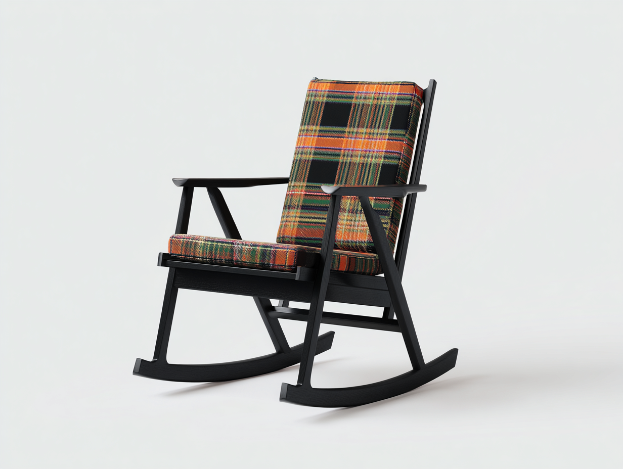 Mecedora tapizada tela acolchada 70x85x95 cm—bloqueo de color—diseño moderno y función balanceo-Roommynest
